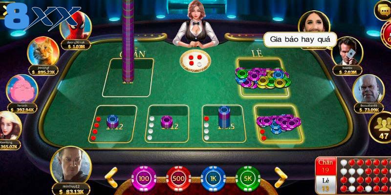 Các cửa đặt cược có trong tựa game siêu hot xóc đĩa trực tuyến